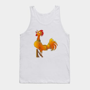 Bantam Rooster crowing Tank Top